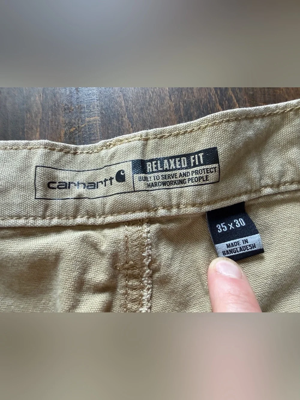 Carhartt Rugged Flex Relaxed Fit Pants Mens 35x30 True 29” Khaki 102291 253 Tan